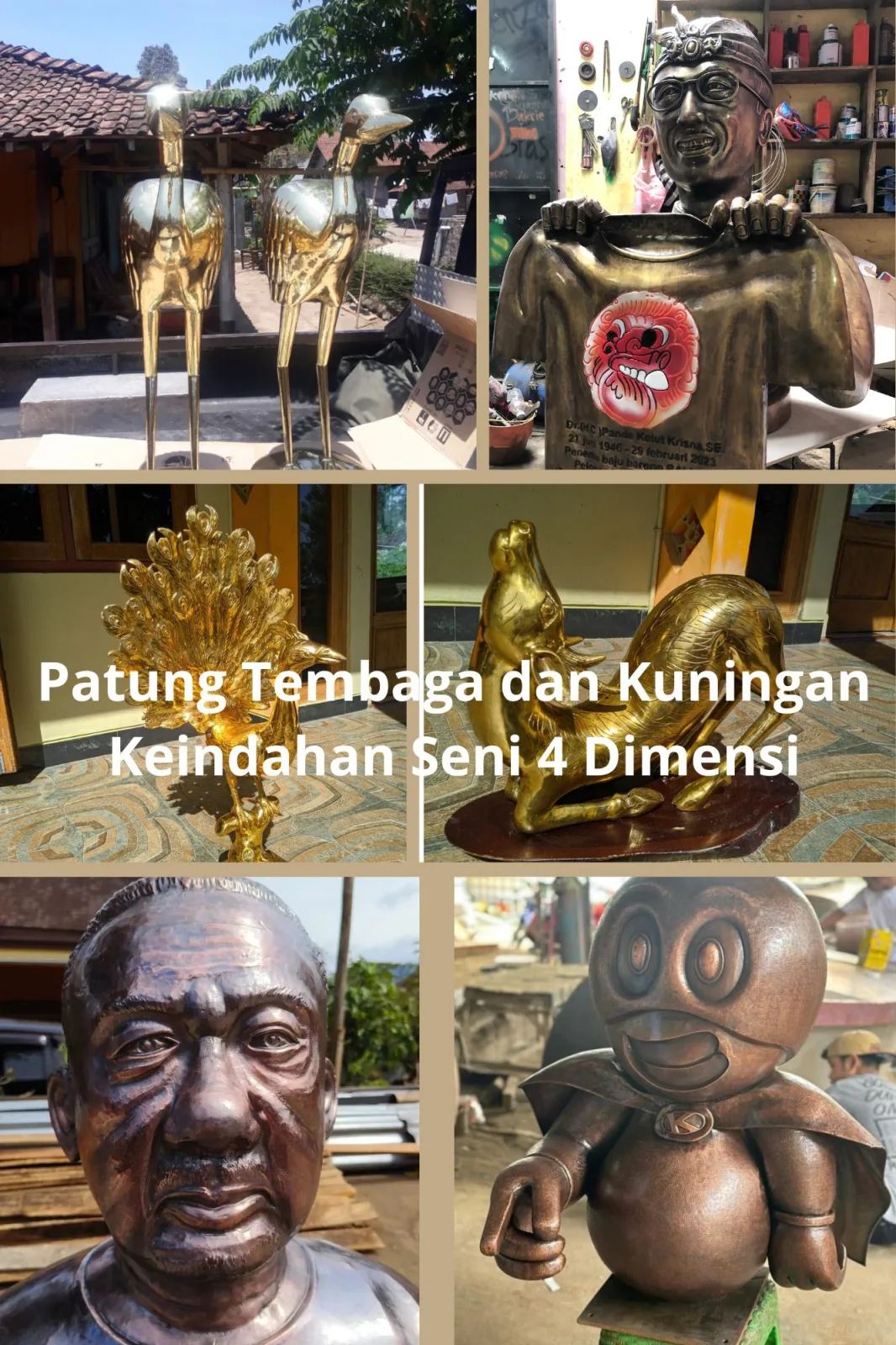 Patung Tembaga dan Kuningan Keindahan Seni 4 Dimensi