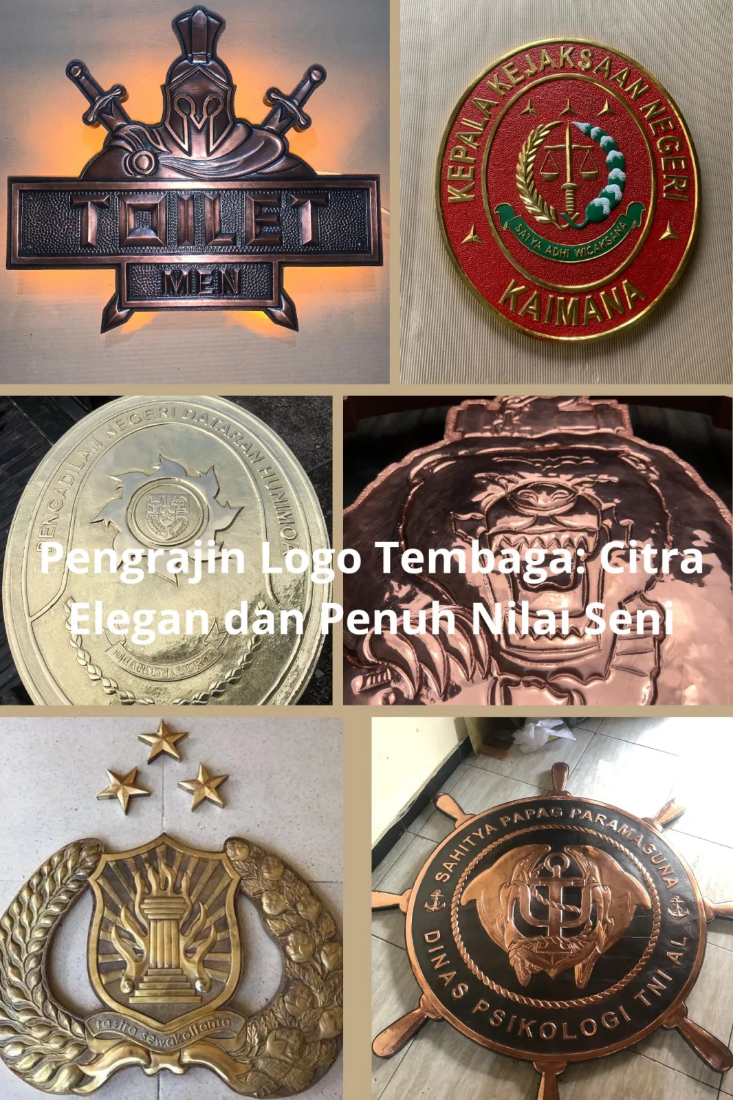 Pengrajin Logo Tembaga Citra Elegan dan Penuh Nilai Seni