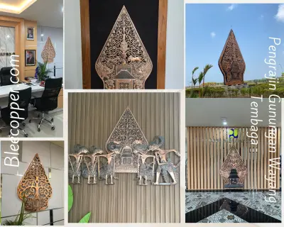 Pengrajin Gunungan Wayang Tembaga