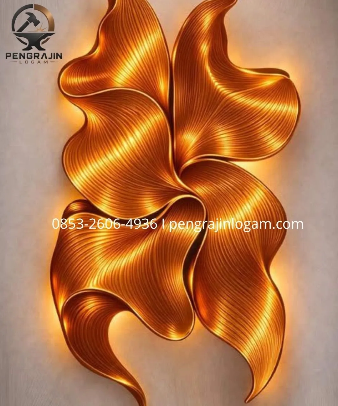 Artwork Abstrak Tembaga