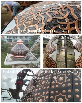 Kubah Tembaga Mewah dengan Desain Custom Sesuai Kebutuhan