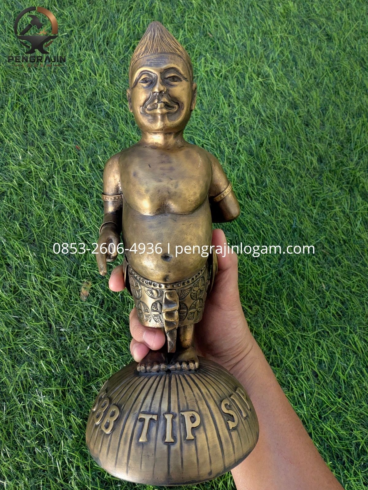 Miniatur patung semar kuningan