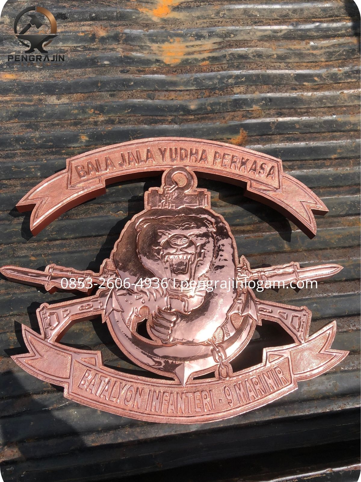 Logo Satuan Marinir Tembaga Logo Satuan Marinir Tembaga