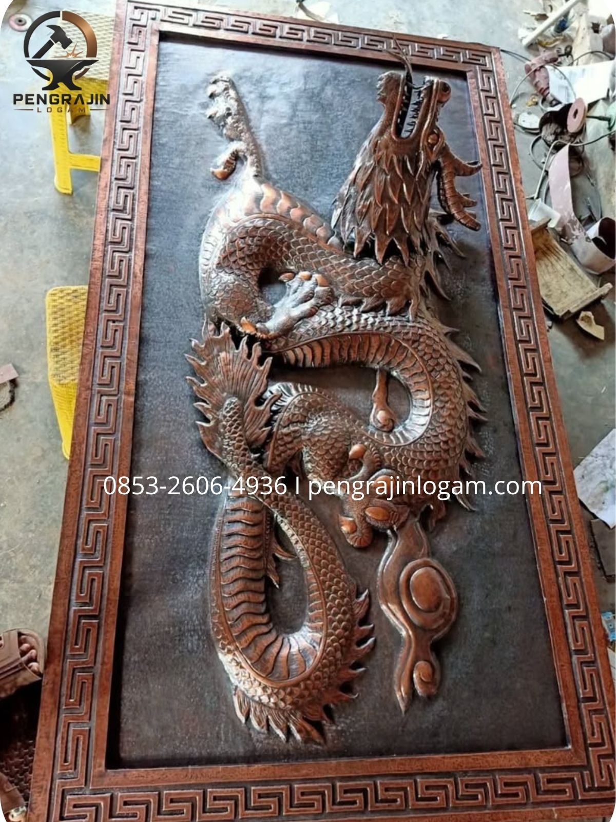 Relief naga tembaga Relief naga tembaga