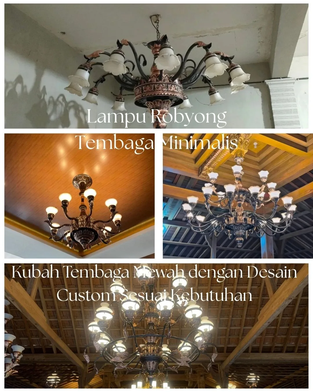 Jual Lampu Robyong Minimalis Tembaga