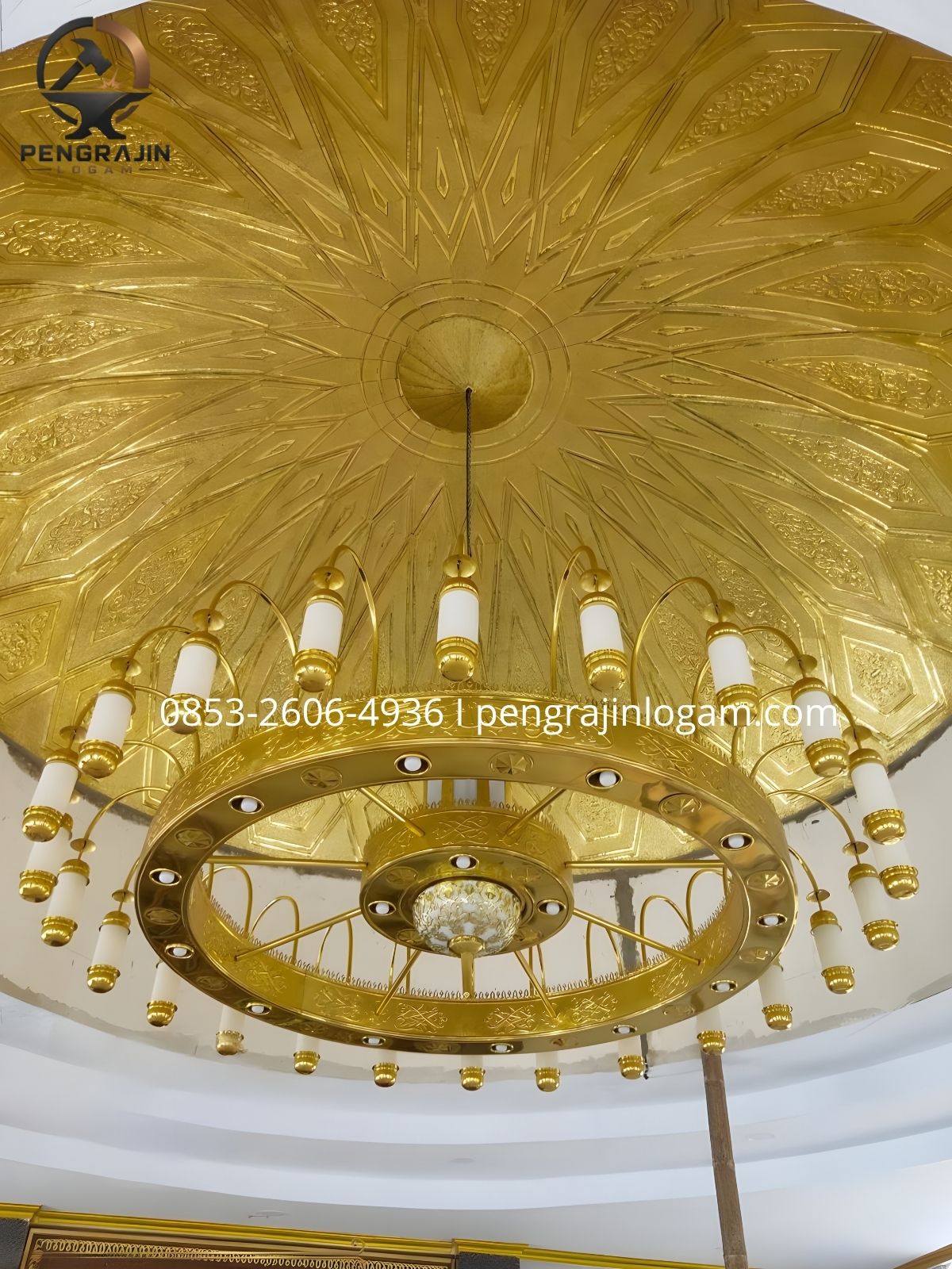 Lampu nabawi kuningan custom