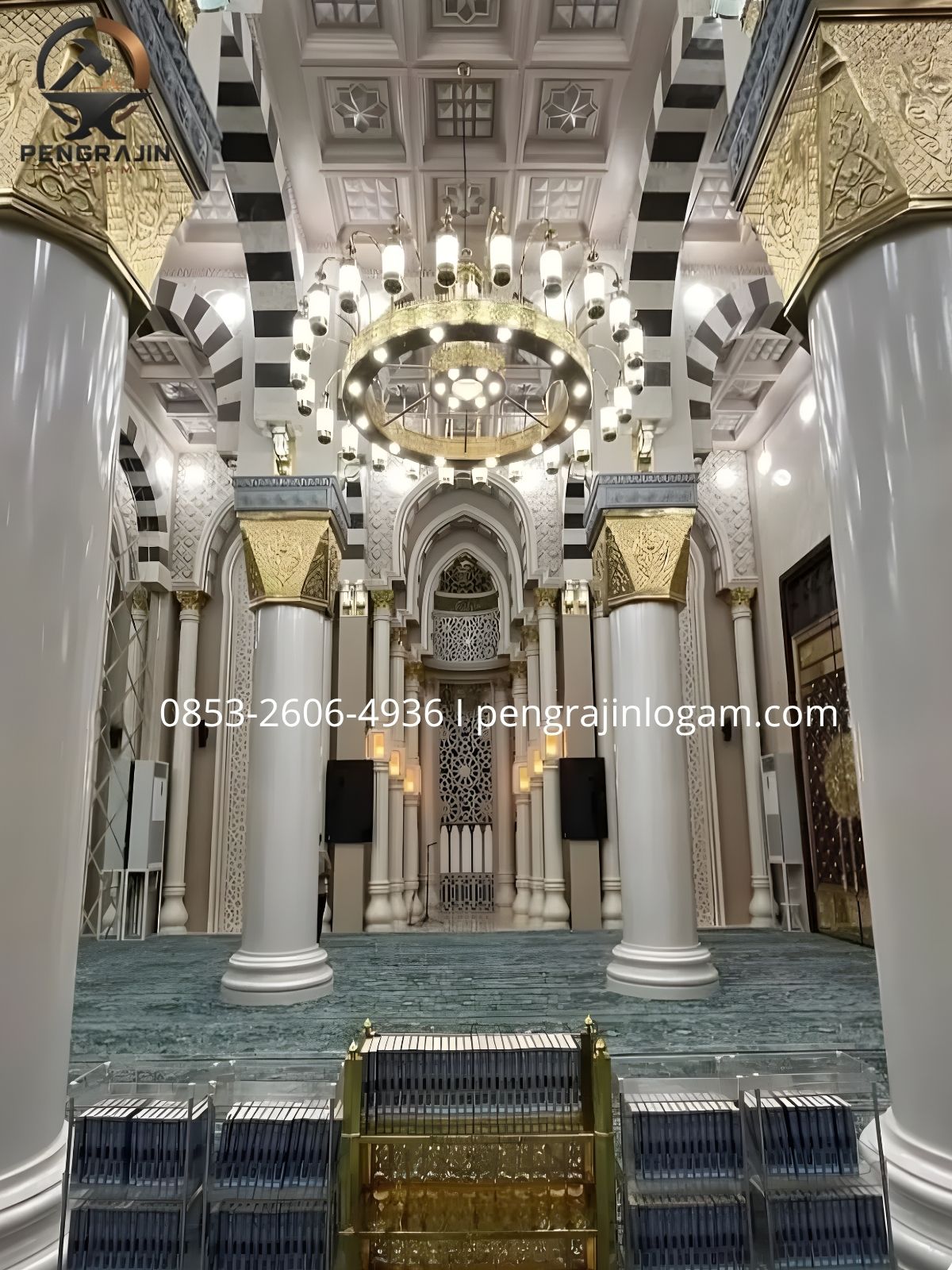 Ornamen Lampu nabawi kuningan