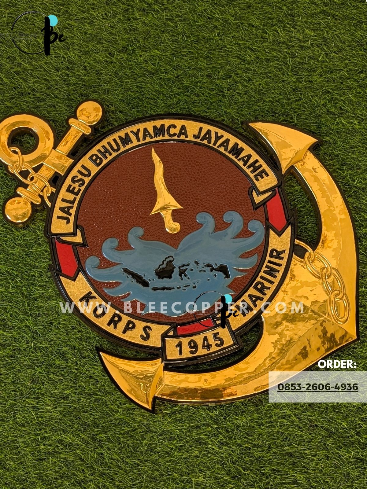 Logo Marinir Kuningan Finishing Warna Logo Marinir Kuningan Finishing Warna