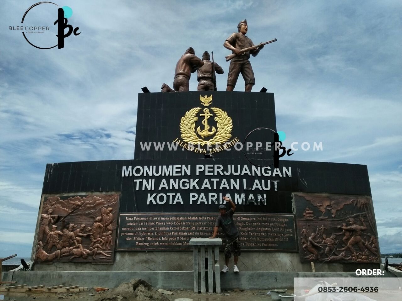 Patung monumental tembaga TNI Angaktan Laut Patung monumental tembaga TNI Angaktan Laut