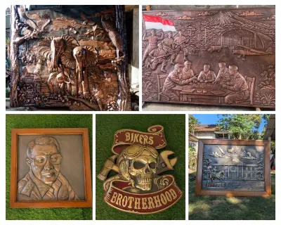 Kerajinan Relief Tembaga Custom Berkualitas